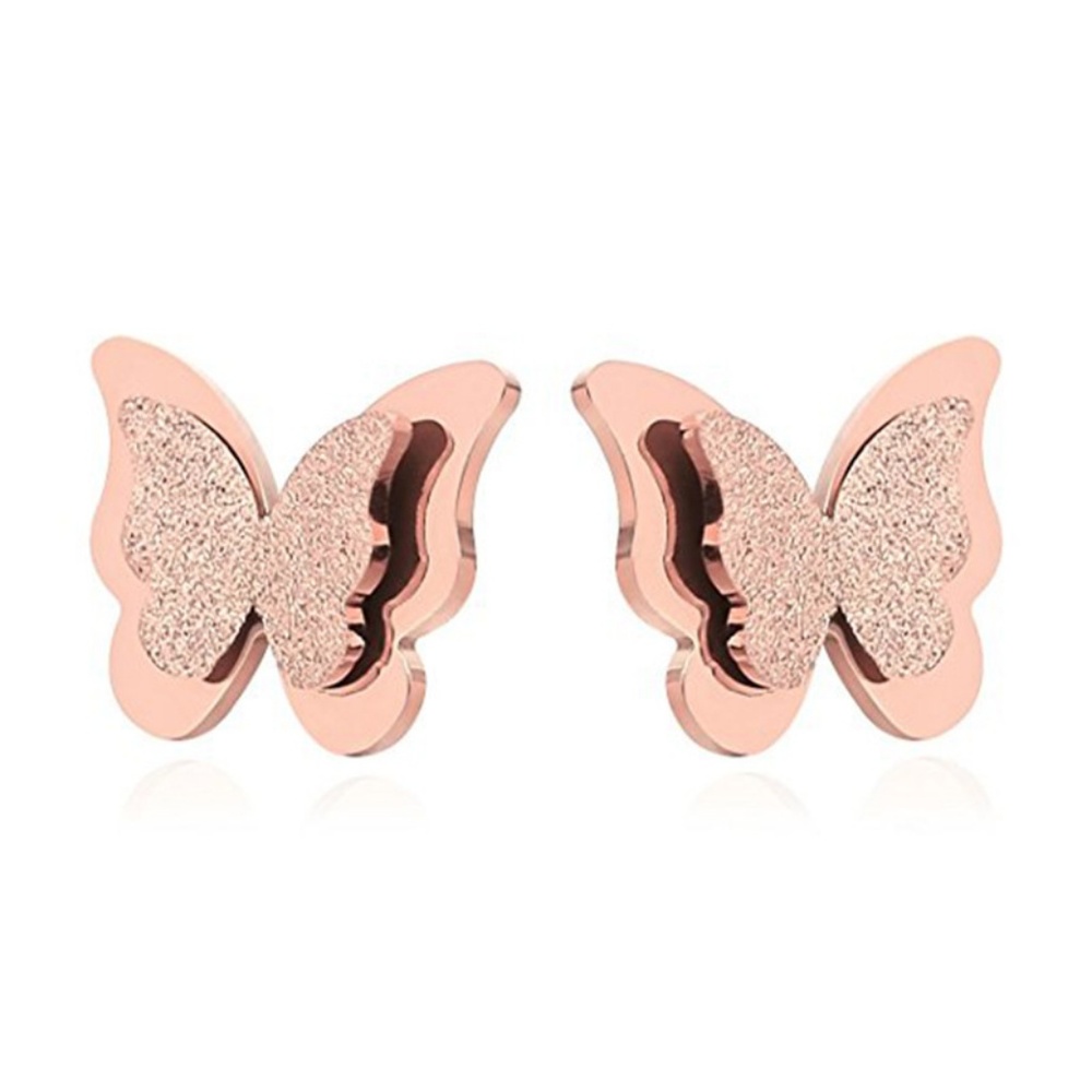 ❤️4 for $20 Sale❤️ Rose Gold Butterfly Earrings - Picture 3 of 5